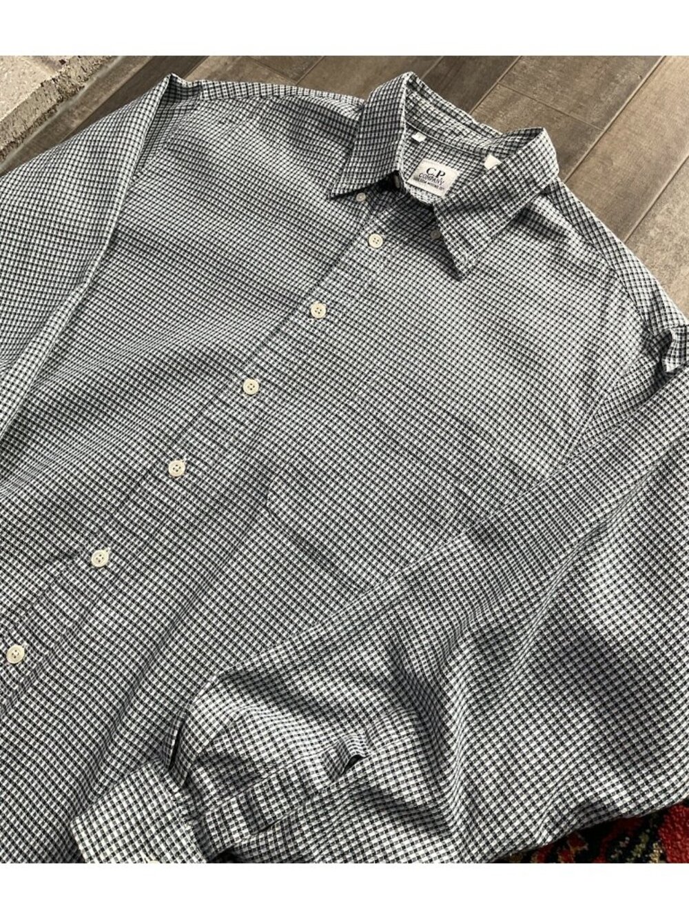 C.P. Company Ideas Massimo Osti Button Down Italy Sportswear Rare Checker Print